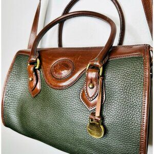 Vintage Dooney & Bourke All Weather Leather Green Satchel